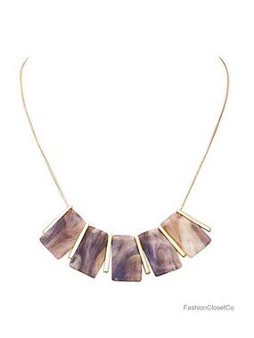 Enamel Disc Statement Necklace and Drop Earrings Set